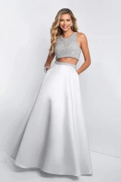 Blush By Alexia Designs Formal Gowns Intrigue - 411 Two Piece Shimmer Beaded Mikado A-line Gown