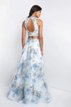 Blush By Alexia Designs Formal Gowns Intrigue - 413 Two Piece Halter Beaded Organza Prom Dress