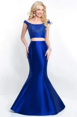 Blush By Alexia Designs Intrigue - 416 Sequined Two Piece Mermaid Gown