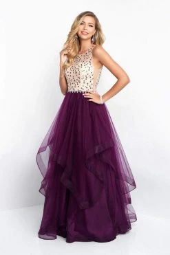 Blush By Alexia Designs Formal Gowns Intrigue - 421 Beaded Illusion Scoop A-line Dress