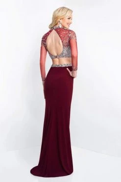 Blush By Alexia Designs Intrigue - 436 Embellished Illusion High Sheath Dress Formal Gowns