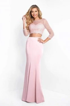 Blush By Alexia Designs Formal Gowns Intrigue - 438 Beaded Illusion Bateau Sheath Dress
