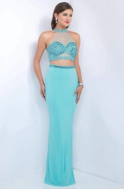 Blush By Alexia Designs Intrigue - Beaded High Neckline Two-Piece Evening Dress 181 Formal Gowns