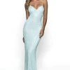 Blush By Alexia Designs Intrigue By Blush - 500 Fully Beaded Sleeveless Sheath Long Gown Formal Gowns
