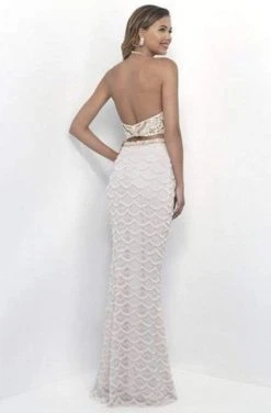 Blush By Alexia Designs Intrigue - Golden Embellished Halter Top Two-Piece Dress 263