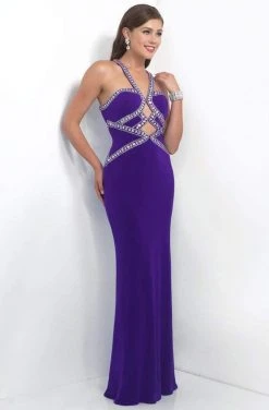 Blush By Alexia Designs Intrigue - Halter Neckline Crystal Embellished Gown 163 Formal Gowns