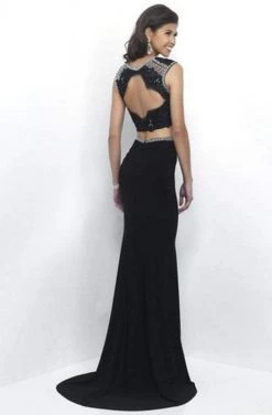 Blush By Alexia Designs Intrigue - Lace Crop Top Two-Piece Sheath Evening Dress 301 Formal Gowns