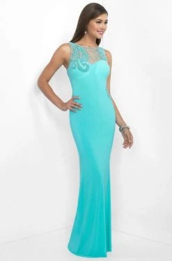 Blush By Alexia Designs Formal Gowns Intrigue - Rhinestone Embellished Illusion Bateau Neck Dress 150