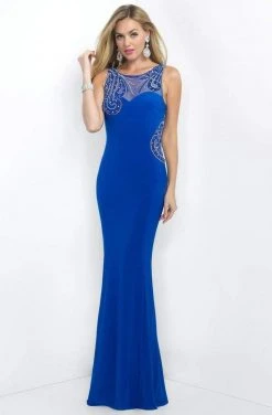 Blush By Alexia Designs Formal Gowns Intrigue - Rhinestone Embellished Illusion Bateau Neck Dress 150