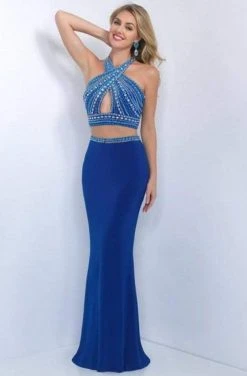 Blush By Alexia Designs Intrigue - Two-Piece Crisscross Cutout Evening Gown 169