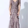 Ivonne D - Beaded Embeoidered Formal Dress 221D41 - 1 Pc Mink In Size 8 Available Formal Gowns