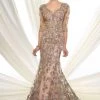 Formal Gowns Ivonne D By Mon Cheri - Quarter Sleeve Lace Tulle Gown 216D52