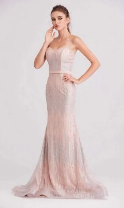 J'Adore Dresses - J15001 Sweetheart Glitter Tulle Trumpet Dress Formal Gowns