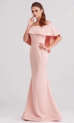 J'Adore Dresses - J15010 Off Shoulder Satin Mermaid Gown Formal Gowns