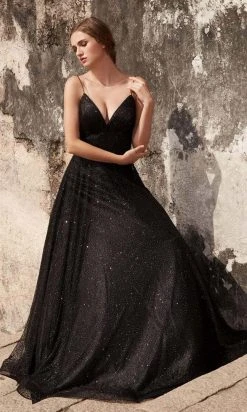 Formal Gowns J'Adore Dresses - J15026 Polka Dot Glittered A-line Dress