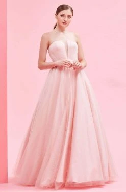 J'Adore Dresses - J16004 Strapless Sparkle Tulle Ballgown Formal Gowns