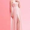 Formal Gowns J'Adore Dresses - J16007 Strapless Sweetheart High Slit Sparkle Chiffon Dress