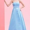 Formal Gowns J'Adore Dresses - J16012 Sweetheart Open Back Pleated Satin Ball Gown