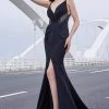 J'Adore Dresses - J16016 Sequined Plunging V-neck Trumpet Dress Formal Gowns 2 J'Adore Dresses - J16016 Sequined Plunging V-neck Trumpet Dress Formal Gowns