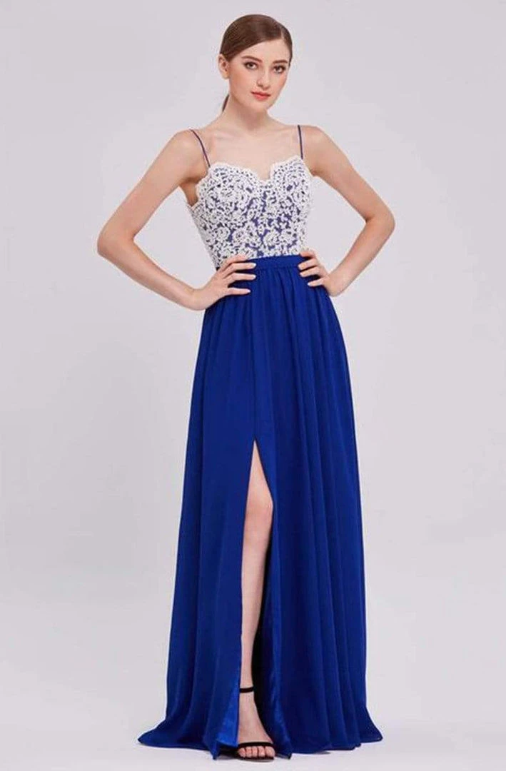 J'Adore Dresses - J16017 Laced Chiffon A-line Long Dress 3 J'Adore Dresses - J16017 Laced Chiffon A-line Long Dress
