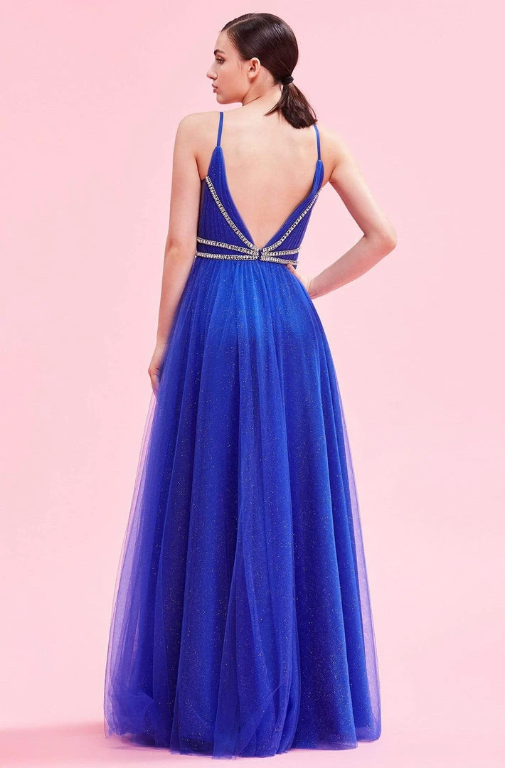 Formal Gowns J'Adore Dresses - J16021 Plunging V-Neck Pleated Ballgown 9 Formal Gowns J'Adore Dresses - J16021 Plunging V-Neck Pleated Ballgown