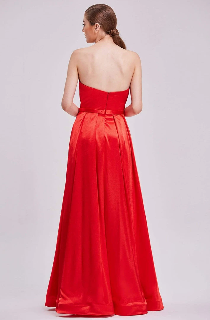 Formal Gowns J'Adore Dresses - J16031 Strapless Sweetheart High Slit Silky Satin Gown 7 Formal Gowns J'Adore Dresses - J16031 Strapless Sweetheart High Slit Silky Satin Gown