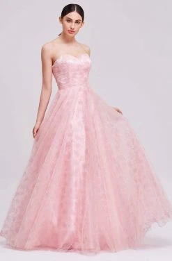 J'Adore Dresses - J16032 Strapless Sweetheart Glitter Rosette Gown Formal Gowns