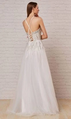 J'Adore Dresses - J18035 Beaded Halter Bodice A-Line Gown 12 J'Adore Dresses - J18035 Beaded Halter Bodice A-Line Gown