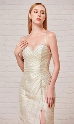 J'Adore Dresses - J18047 Bead-Trimmed High Slit Mermaid Gown 9 J'Adore Dresses - J18047 Bead-Trimmed High Slit Mermaid Gown