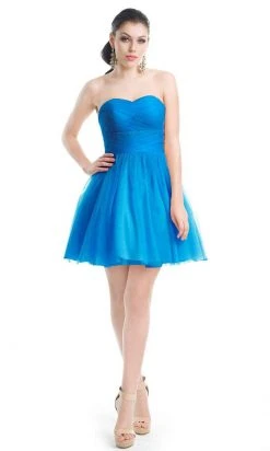 Cocktail Dresses J'Adore Dresses - J5081 Ruched Bodice Fit And Flare Tulle Dress 9 Cocktail Dresses J'Adore Dresses - J5081 Ruched Bodice Fit And Flare Tulle Dress