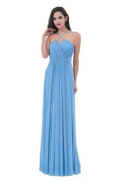 Formal Gowns J'Adore Dresses - J11339 Crisscrossed Halter Strap Ruched Long Dress