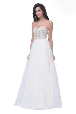 J'Adore Dresses - J11367 Beaded Sweetheart Bodice A-Line Gown
