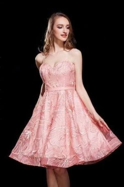 Cocktail Dresses J'Adore Dresses - J12016 Lace Sweetheart Tulle A-line Dress
