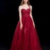 Formal Gowns J'Adore Dresses - J12017 Strapless Lace Tulle Ballgown 2 Formal Gowns J'Adore Dresses - J12017 Strapless Lace Tulle Ballgown