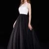 J'Adore Dresses - J12021 Embroidery Lace Applique Sleeveless Tulle Ballgown Formal Gowns