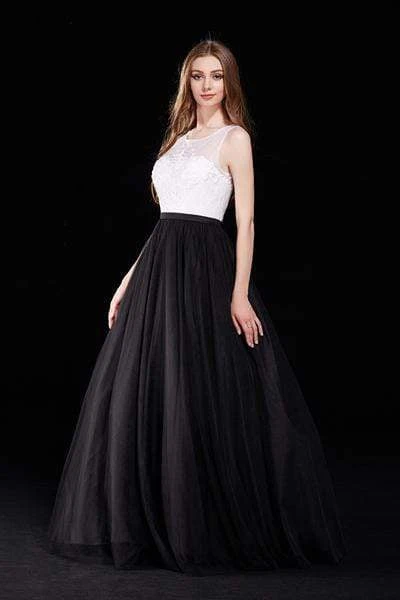 J'Adore Dresses - J12021 Embroidery Lace Applique Sleeveless Tulle Ballgown Formal Gowns 3 J'Adore Dresses - J12021 Embroidery Lace Applique Sleeveless Tulle Ballgown Formal Gowns