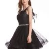 J'Adore Dresses - J12025 Embellished Halter A-line Cocktail Dress Cocktail Dresses