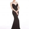J'Adore Dresses - J12038 Strappy Plunging V-Neck Mermaid Gown Formal Gowns