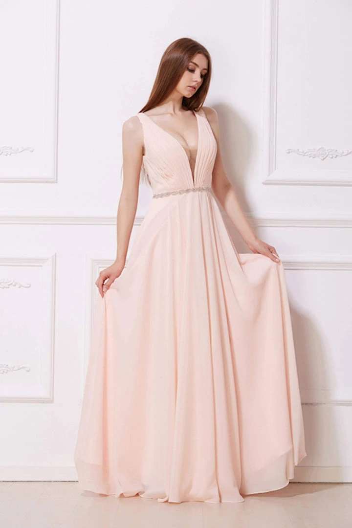 Formal Gowns J'Adore Dresses - J12041 Ruched Plunging V-Neck A-Line Dress 3 Formal Gowns J'Adore Dresses - J12041 Ruched Plunging V-Neck A-Line Dress