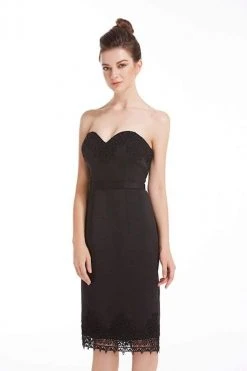 Cocktail Dresses J'Adore Dresses - J12057 Lace Embellished Strapless Cocktail Dress