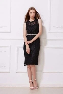 J'Adore Dresses - J12059 Lace Illusion Jewel Cocktail Dress