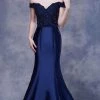 Formal Gowns J'Adore Dresses - J13058 Beaded Off-Shoulder Trumpet Gown