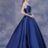 J'Adore Dresses - J13074 Mikado V-Neck Pleated Ballgown 2 J'Adore Dresses - J13074 Mikado V-Neck Pleated Ballgown