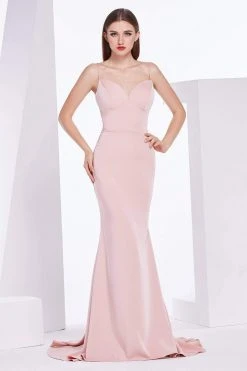 J'Adore Dresses - J14005 Long Satin Sweetheart Trumpet Dress Formal Gowns