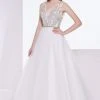 J'Adore Dresses - J14021 Embellished Deep V-neck Tulle Ballgown Formal Gowns 2 J'Adore Dresses - J14021 Embellished Deep V-neck Tulle Ballgown Formal Gowns