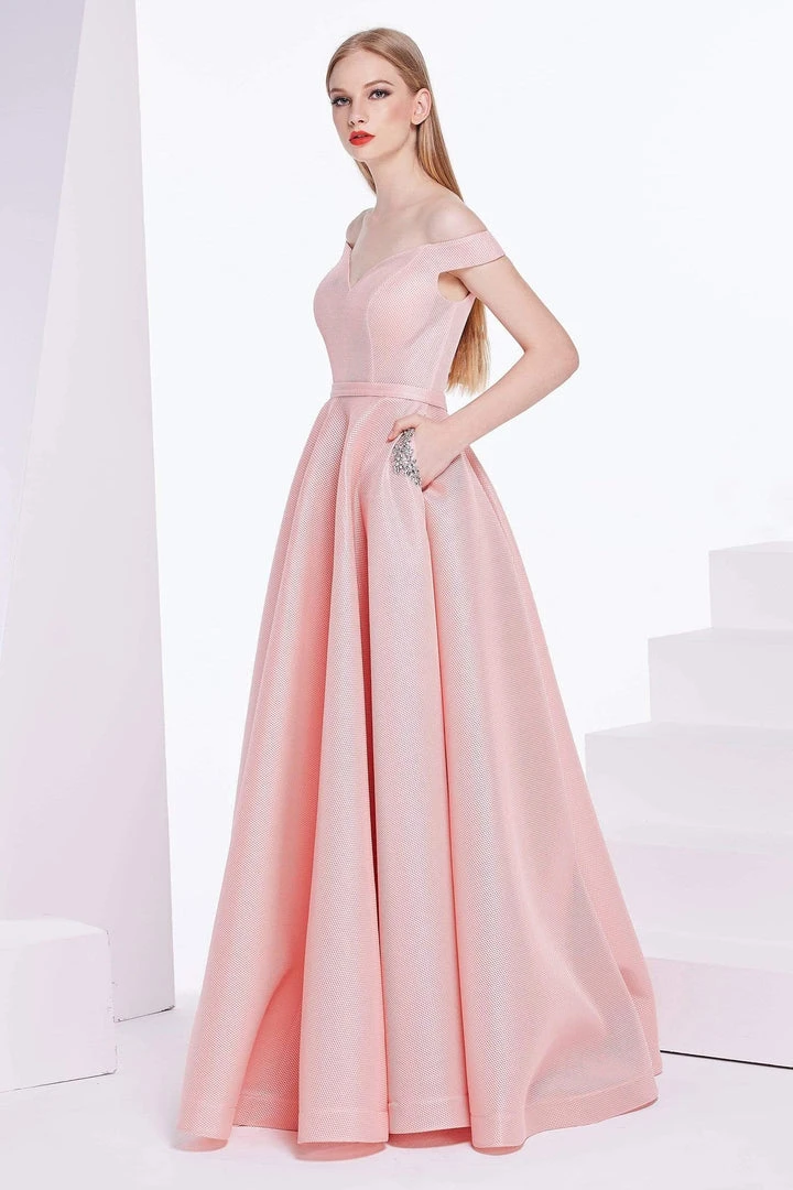 J'Adore Dresses - J14023 Embellished Off-Shoulder Mikado Ballgown Formal Gowns 3 J'Adore Dresses - J14023 Embellished Off-Shoulder Mikado Ballgown Formal Gowns
