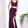J'Adore Dresses - J14046 Two Piece V-neck Satin Crepe Trumpet Dress Formal Gowns 2 J'Adore Dresses - J14046 Two Piece V-neck Satin Crepe Trumpet Dress Formal Gowns