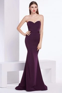 Formal Gowns J'Adore Dresses - J14047 Strapless Sweetheart Satin Crepe Trumpet Dress