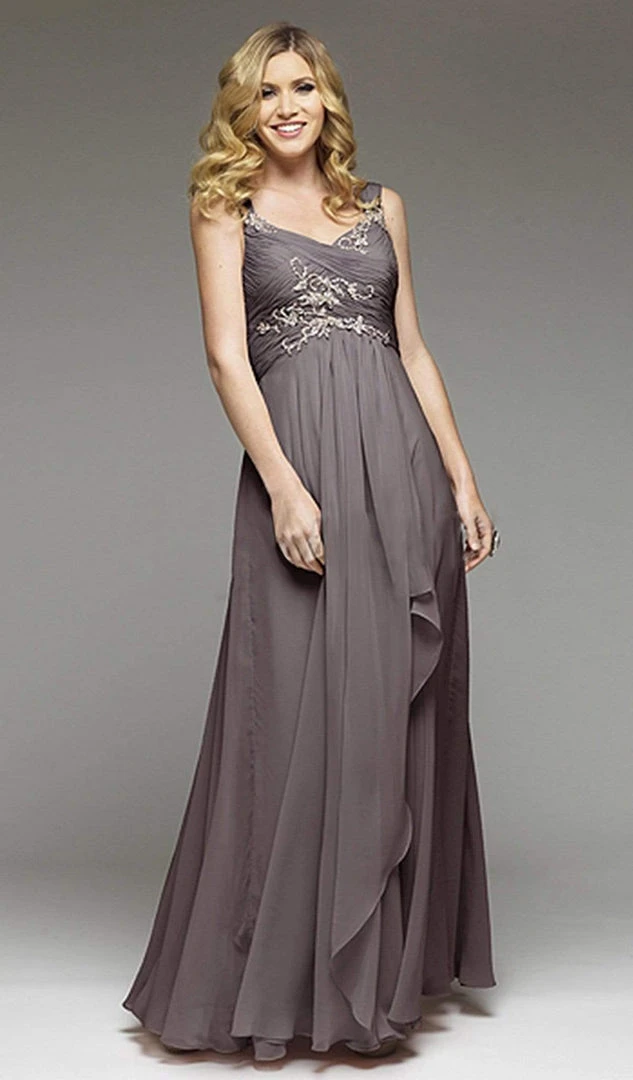 Formal Gowns J'Adore Dresses - J2038 Applique Ruched Chiffon A-line Dress 5 Formal Gowns J'Adore Dresses - J2038 Applique Ruched Chiffon A-line Dress