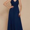 Formal Gowns J'Adore Dresses - J2047 Ruched V-neck Chiffon A-line Dress 1 Formal Gowns J'Adore Dresses - J2047 Ruched V-neck Chiffon A-line Dress